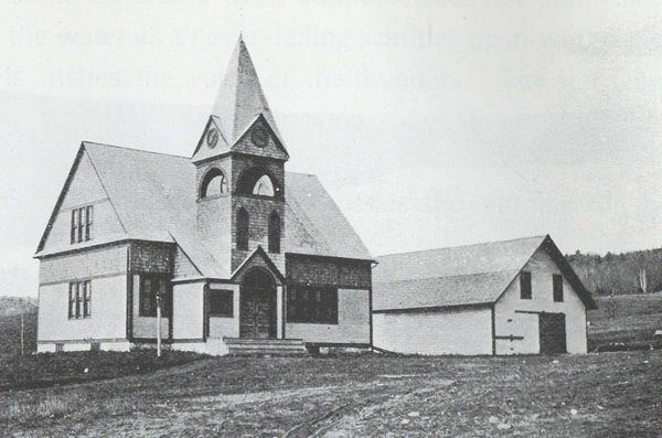 Photo of the Westmore Community Church in the early 1900's